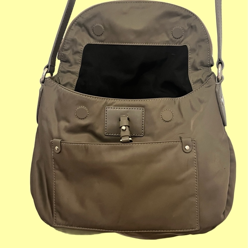 Marc Jacobs Messenger Bag Dark Olive Green Crossbody Nylon Fold Over - Picture 3 of 8